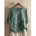 <b>Notice</b>: Undefined variable: alt_image in <b>/www/wwwroot/www.toponeclothing.com/vqmod/vqcache/vq2-catalog_view_theme_fastor_template_product_product.tpl</b> on line <b>155</b>Flower Butterfly Print Round Neck Long Sleeve Button T-shirts For Women