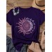 <b>Notice</b>: Undefined variable: alt_image in <b>/www/wwwroot/www.toponeclothing.com/vqmod/vqcache/vq2-catalog_view_theme_fastor_template_product_product.tpl</b> on line <b>162</b>Sunflower Moon Print O-neck Short Sleeve Casual T-shirts For Women
