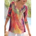 <b>Notice</b>: Undefined variable: alt_image in <b>/www/wwwroot/www.toponeclothing.com/vqmod/vqcache/vq2-catalog_view_theme_fastor_template_product_product.tpl</b> on line <b>155</b>Women Random Multicolor Print V-Neck Long Sleeve Vintage T-Shirts